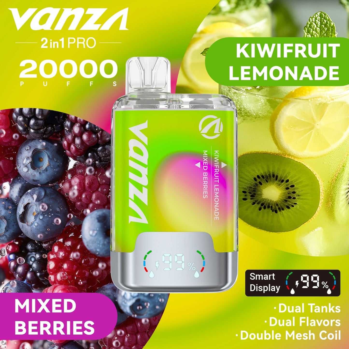 Kiwi Fruit Lemonade - Mixed Fruit